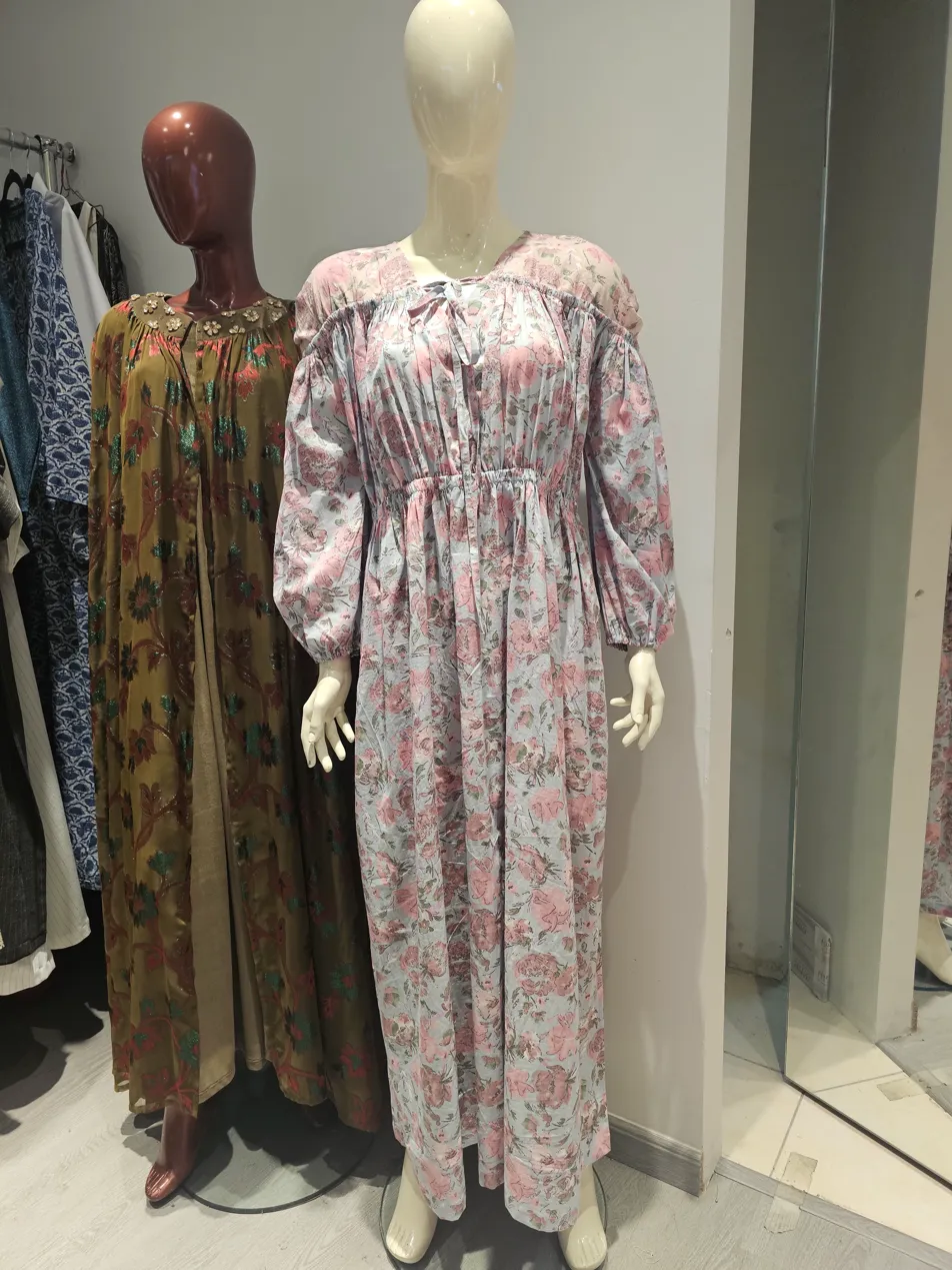 Green floral traditional dress